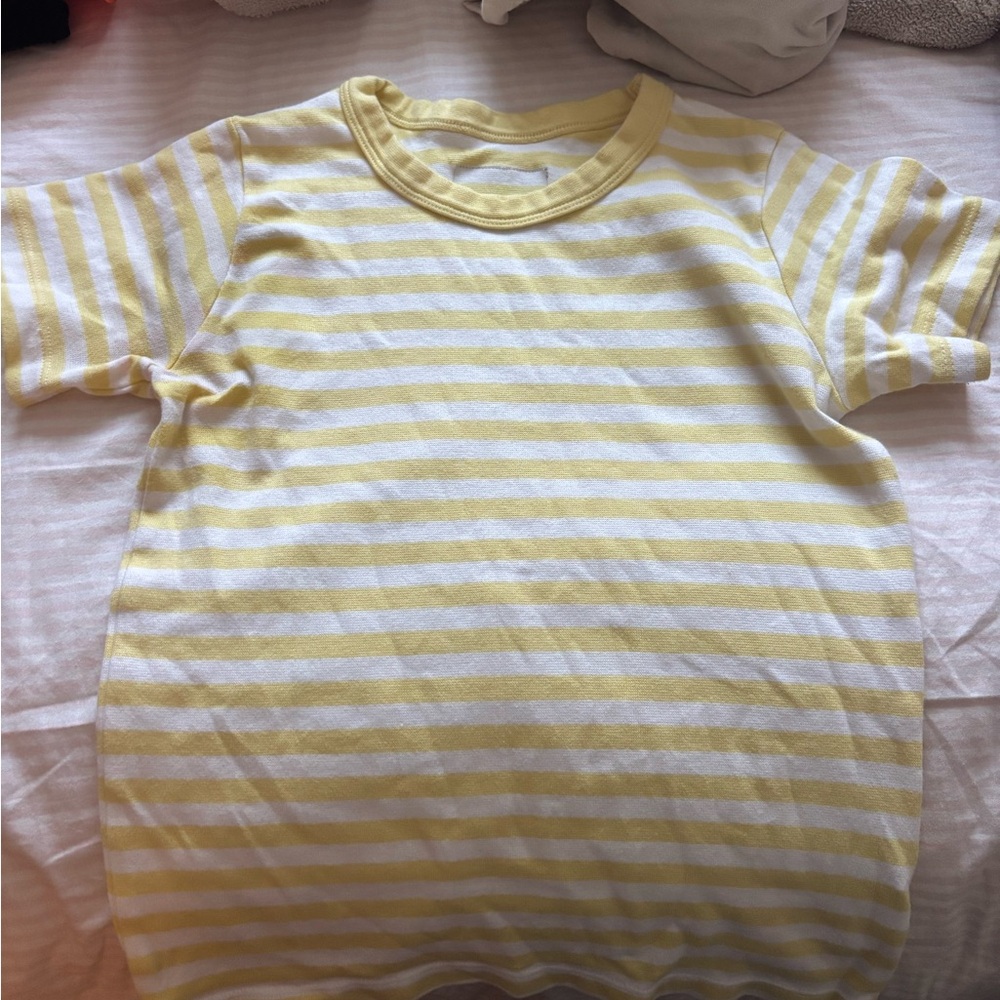 Daily Drills Yellow and White Striped Tee